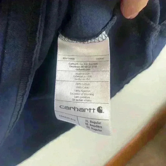 Carhartt Navy Blue Long Sleeve TShirt Men’s size XL - Picture 5 of 10